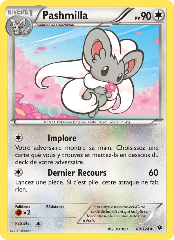 Carte Pokémon Pashmilla de l'extension Impact des Destins