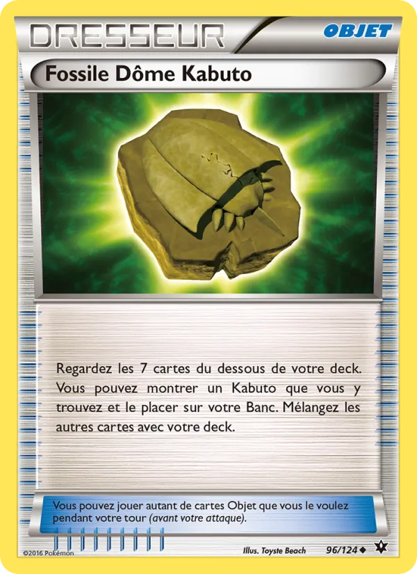 Carte Pokémon Fossile Dôme Kabuto de l'extension Impact des Destins