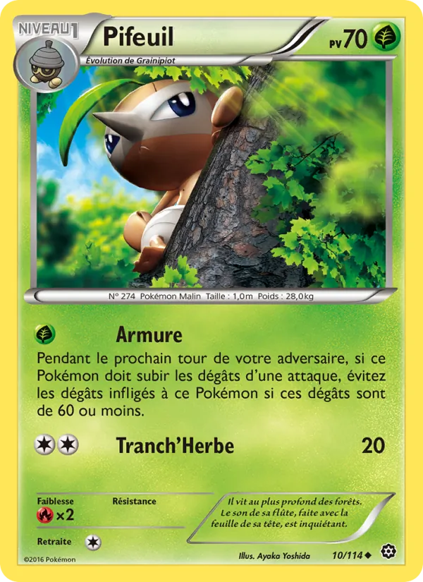 Carte Pokémon Pifeuil de l'extension Offensive Vapeur