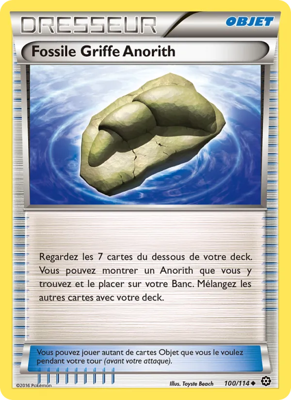 Carte Pokémon Fossile Griffe Anorith de l'extension Offensive Vapeur