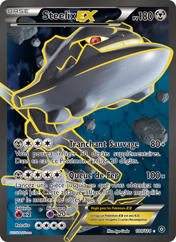 Carte Pokémon Steelix EX de l'extension Offensive Vapeur