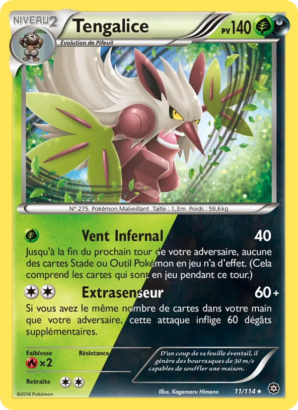 Carte Pokémon Tengalice de l'extension Offensive Vapeur