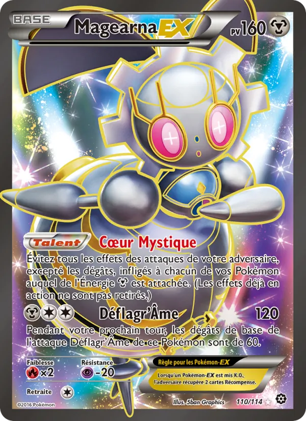 Carte Pokémon Magearna EX de l'extension Offensive Vapeur