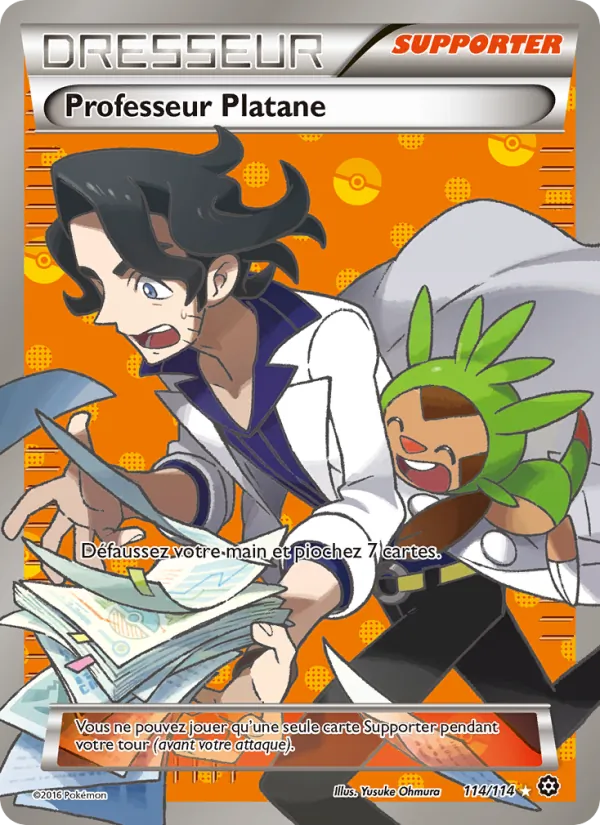 Carte Pokémon Professeur Platane de l'extension Offensive Vapeur