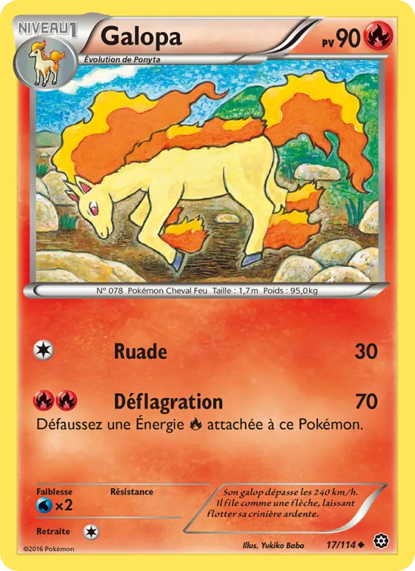 Carte Pokémon Galopa de l'extension Offensive Vapeur