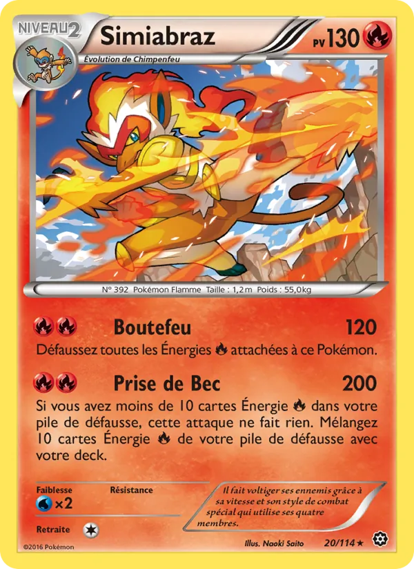Carte Pokémon Simiabraz de l'extension Offensive Vapeur