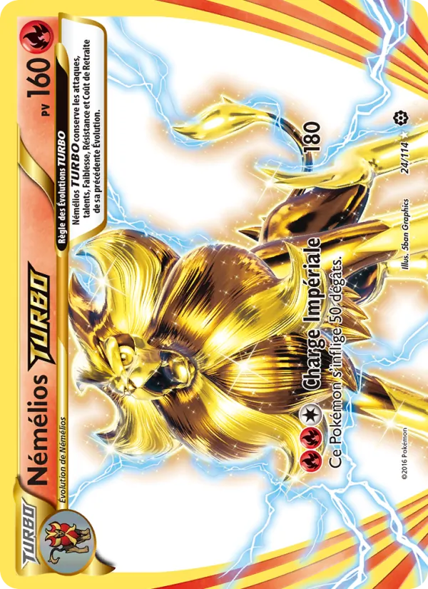 Carte Pokémon Némélios TURBO de l'extension Offensive Vapeur