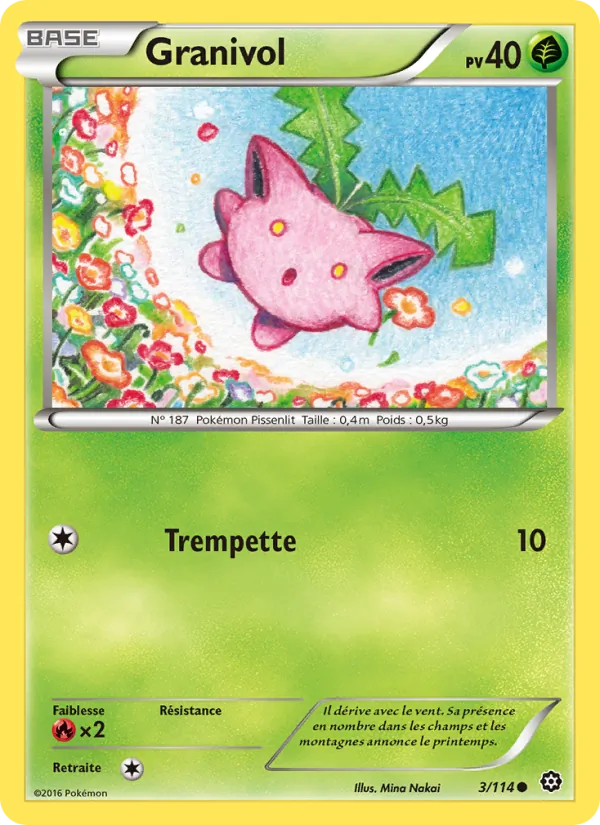 Carte Pokémon Granivol de l'extension Offensive Vapeur