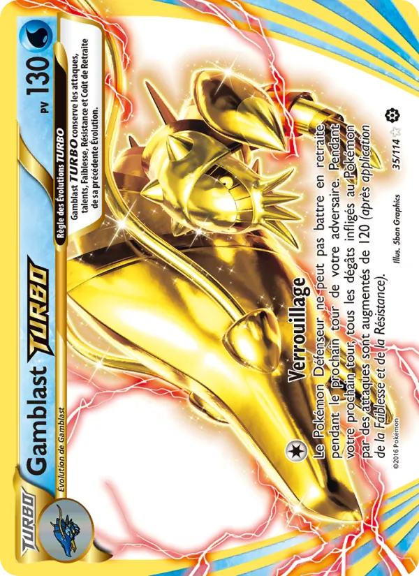 Carte Pokémon Gamblast TURBO de l'extension Offensive Vapeur