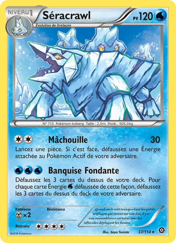 Carte Pokémon Séracrawl de l'extension Offensive Vapeur