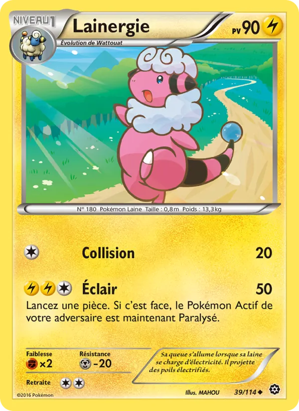 Carte Pokémon Lainergie de l'extension Offensive Vapeur