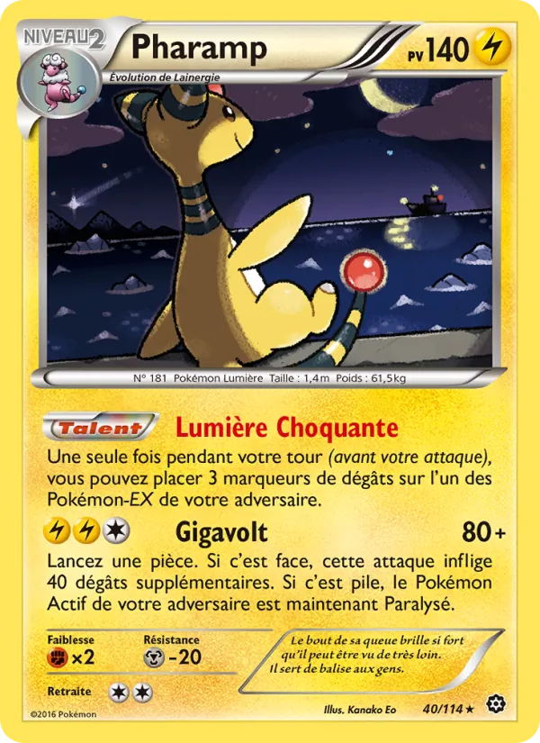 Carte Pokémon Pharamp de l'extension Offensive Vapeur