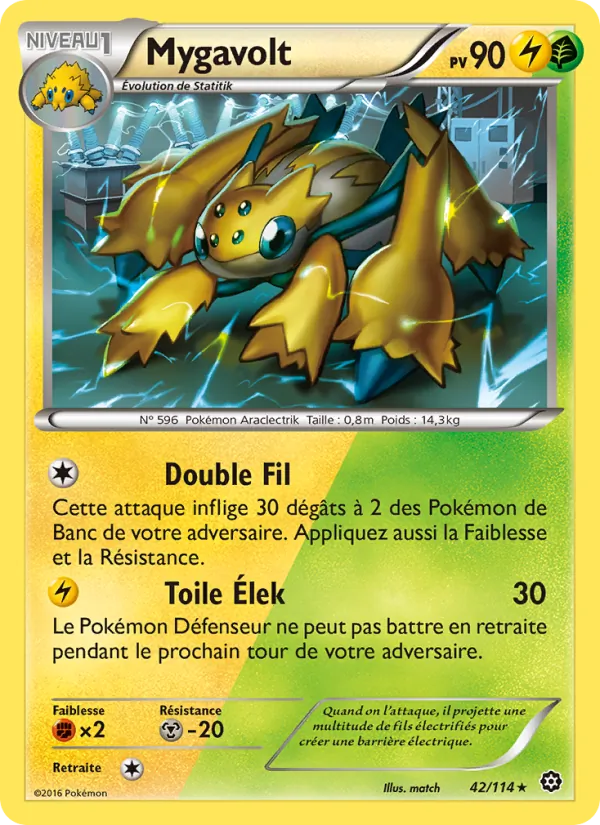 Carte Pokémon Mygavolt de l'extension Offensive Vapeur