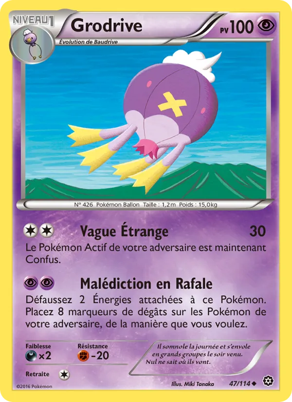 Carte Pokémon Grodrive de l'extension Offensive Vapeur