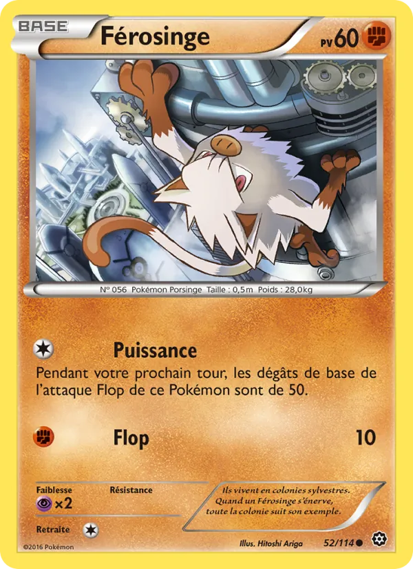 Carte Pokémon Férosinge de l'extension Offensive Vapeur