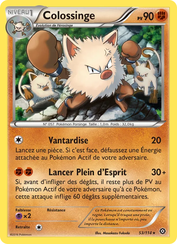 Carte Pokémon Colossinge de l'extension Offensive Vapeur