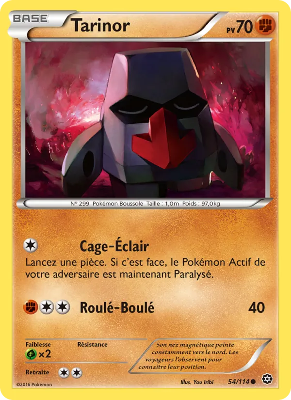 Carte Pokémon Tarinor de l'extension Offensive Vapeur