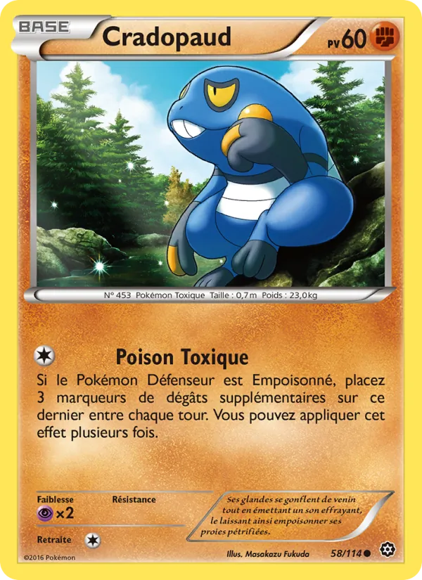 Carte Pokémon Cradopaud de l'extension Offensive Vapeur