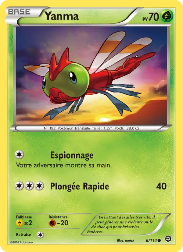 Carte Pokémon Yanma de l'extension Offensive Vapeur