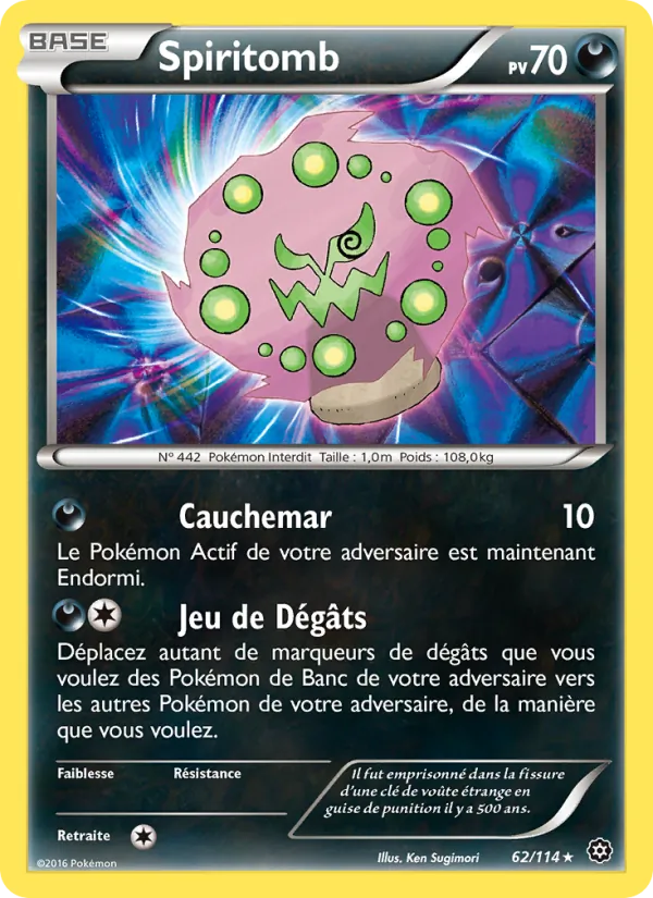 Carte Pokémon Spiritomb de l'extension Offensive Vapeur