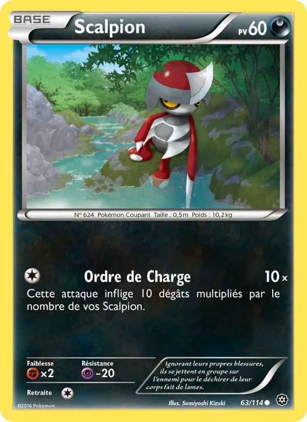 Carte Pokémon Scalpion de l'extension Offensive Vapeur