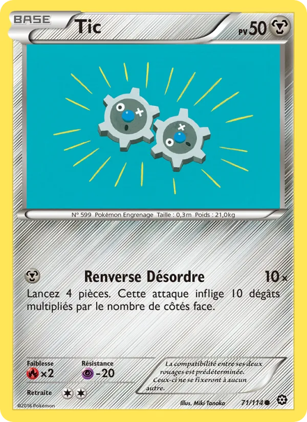 Carte Pokémon Tic de l'extension Offensive Vapeur