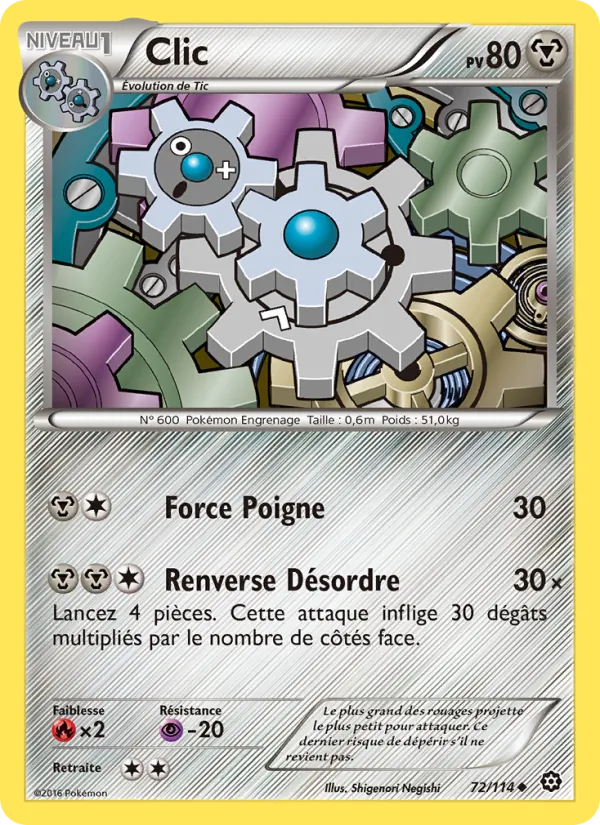 Carte Pokémon Clic de l'extension Offensive Vapeur