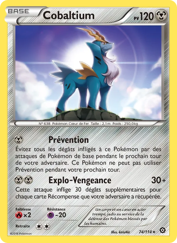 Carte Pokémon Cobaltium de l'extension Offensive Vapeur