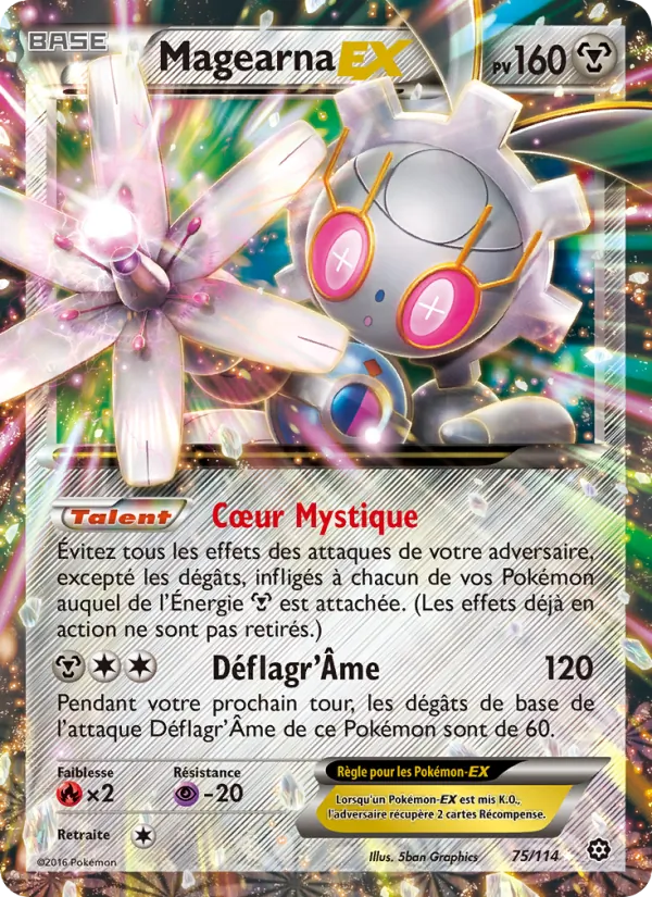Carte Pokémon Magearna EX de l'extension Offensive Vapeur