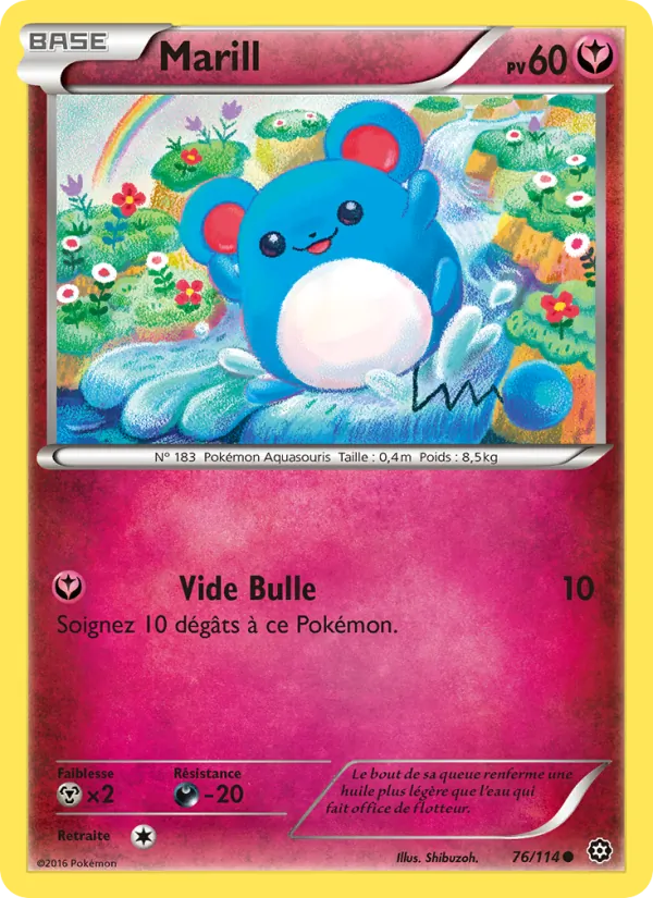 Carte Pokémon Marill de l'extension Offensive Vapeur