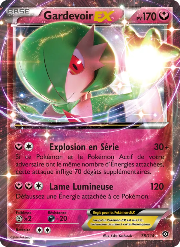 Carte Pokémon Gardevoir EX de l'extension Offensive Vapeur