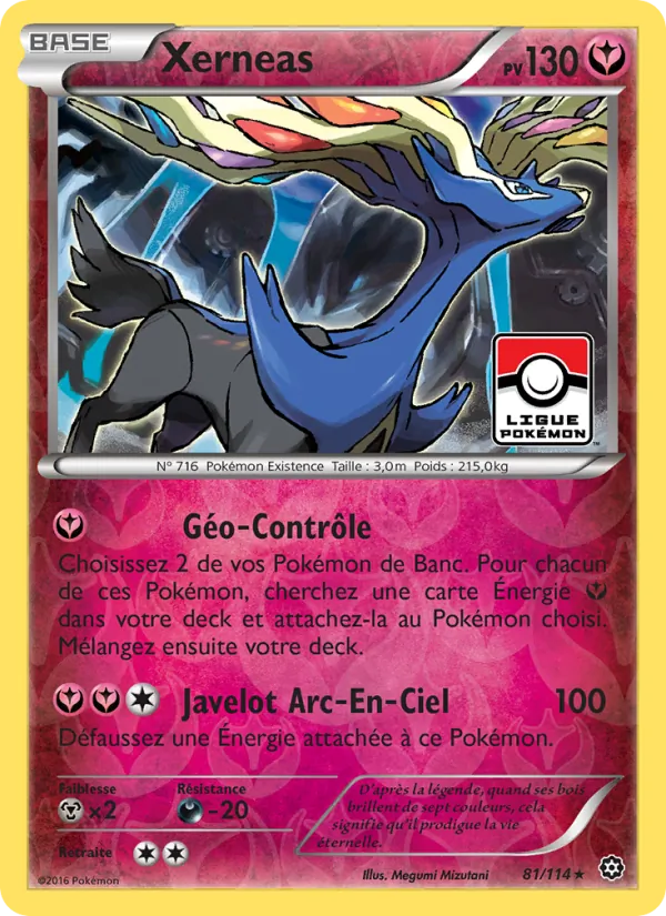 Carte Pokémon Xerneas de l'extension Offensive Vapeur