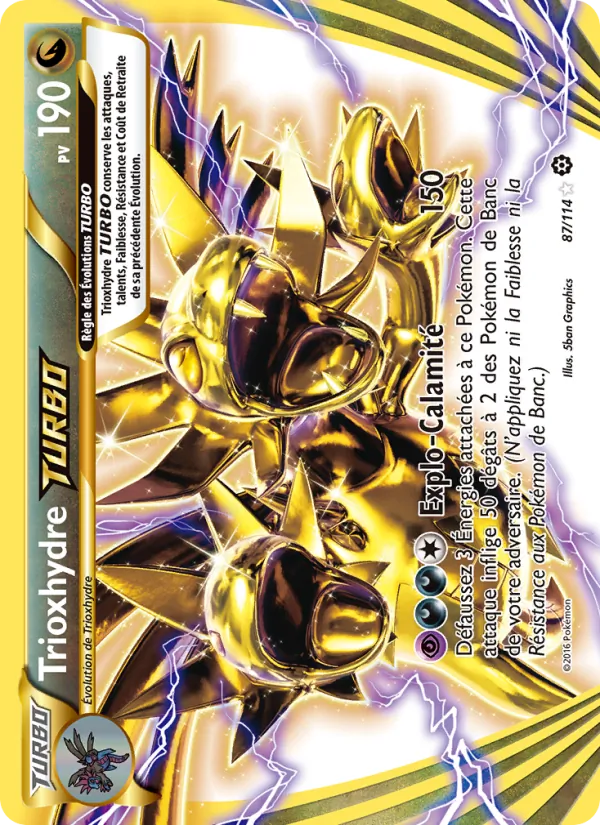 Carte Pokémon Trioxhydre TURBO de l'extension Offensive Vapeur