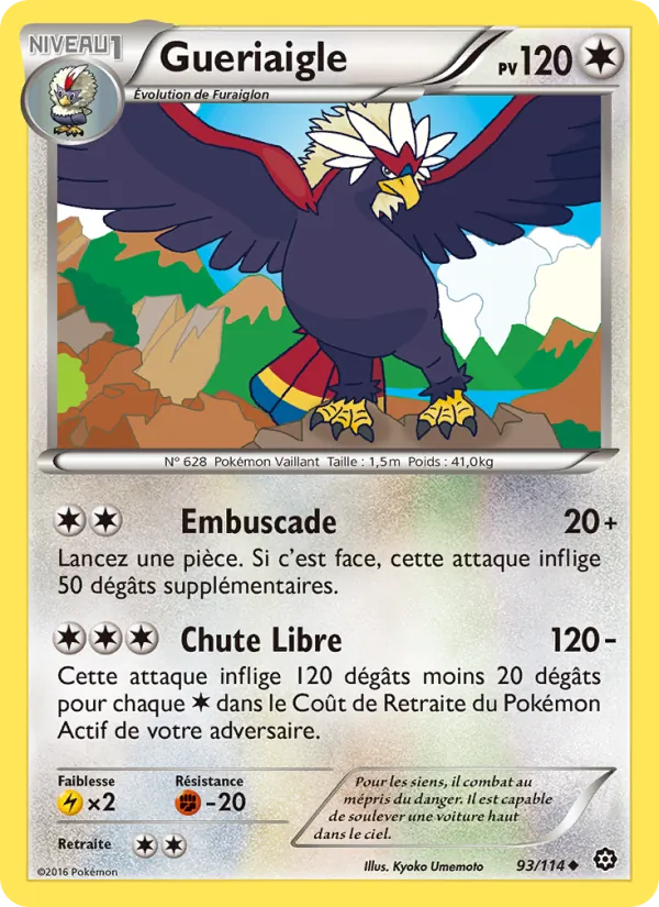 Carte Pokémon Gueriaigle de l'extension Offensive Vapeur