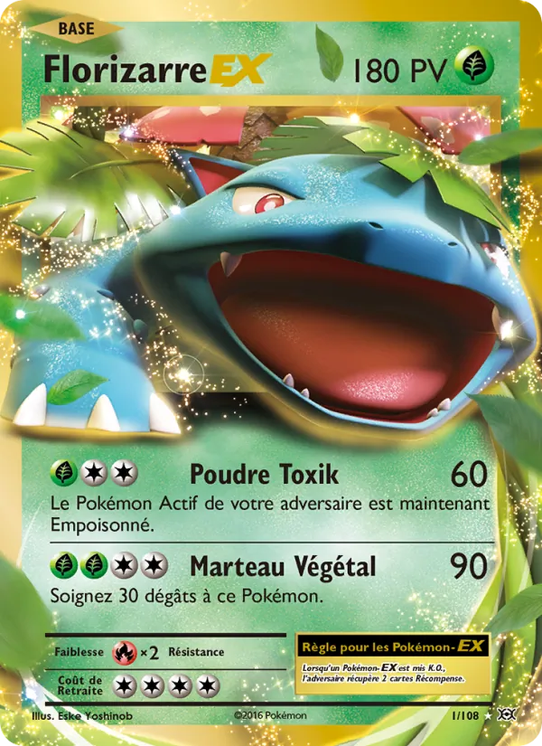 Carte Pokémon Florizarre EX de l'extension Évolutions