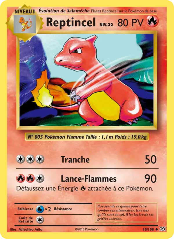 Carte Pokémon Reptincel de l'extension Évolutions