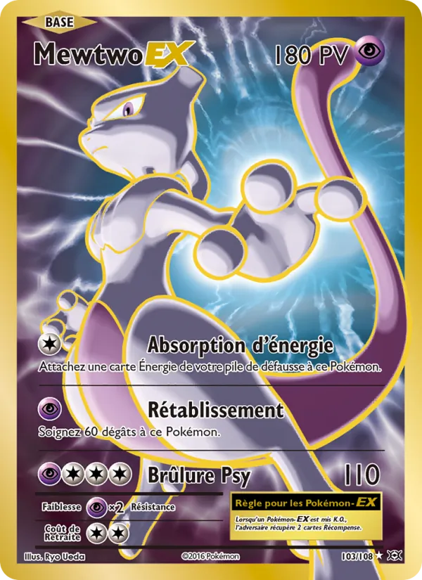 Carte Pokémon Mewtwo EX de l'extension Évolutions