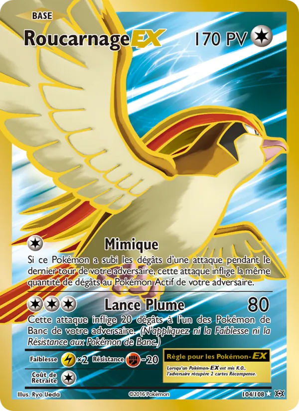 Carte Pokémon Roucarnage EX de l'extension Évolutions