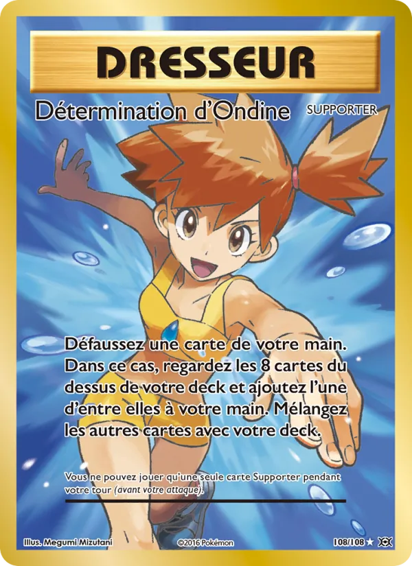 Carte Pokémon Détermination d'Ondine de l'extension Évolutions