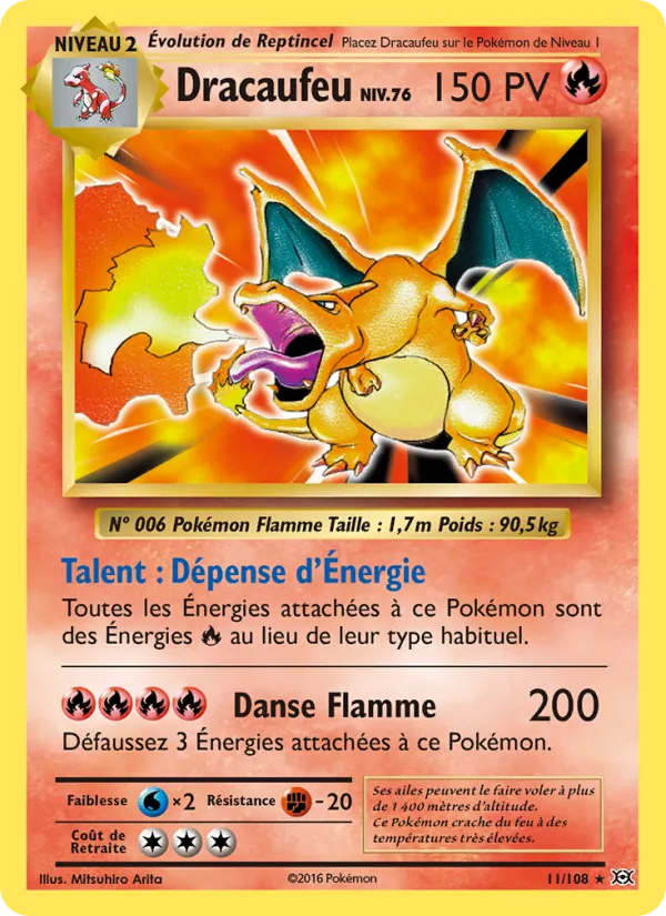 Carte Pokémon Dracaufeu de l'extension Évolutions