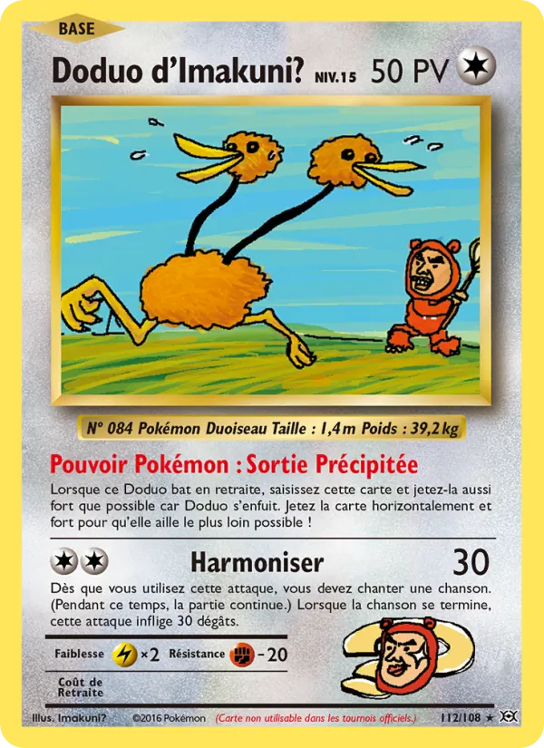 Carte Pokémon Doduo d'Imakuni? de l'extension Évolutions