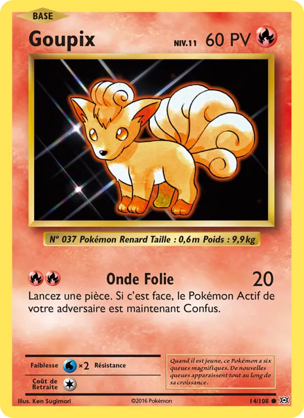 Carte Pokémon Goupix de l'extension Évolutions