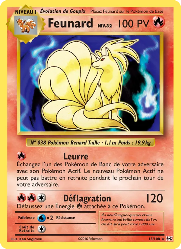 Carte Pokémon Feunard de l'extension Évolutions