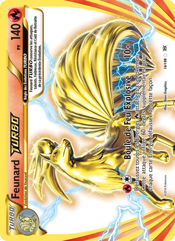 Carte Pokémon Feunard TURBO de l'extension Évolutions