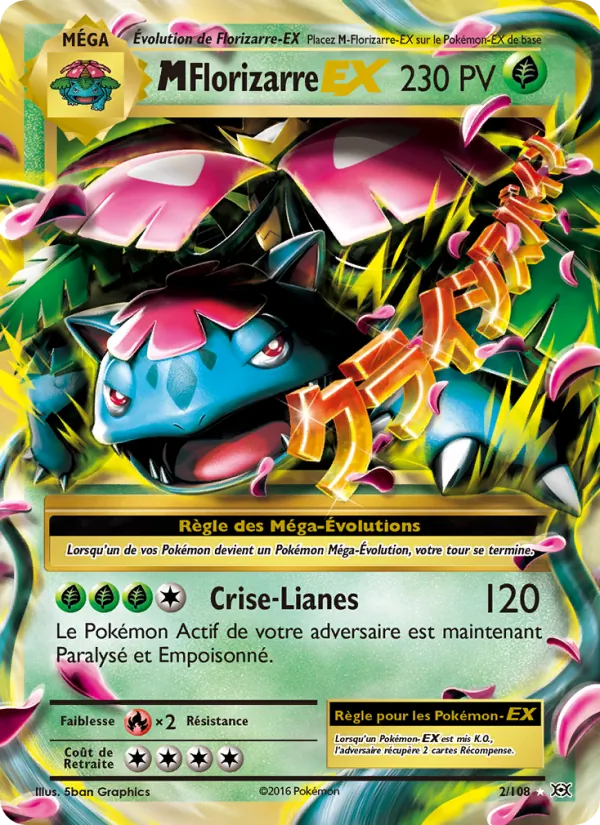 Carte Pokémon M-Florizarre EX de l'extension Évolutions