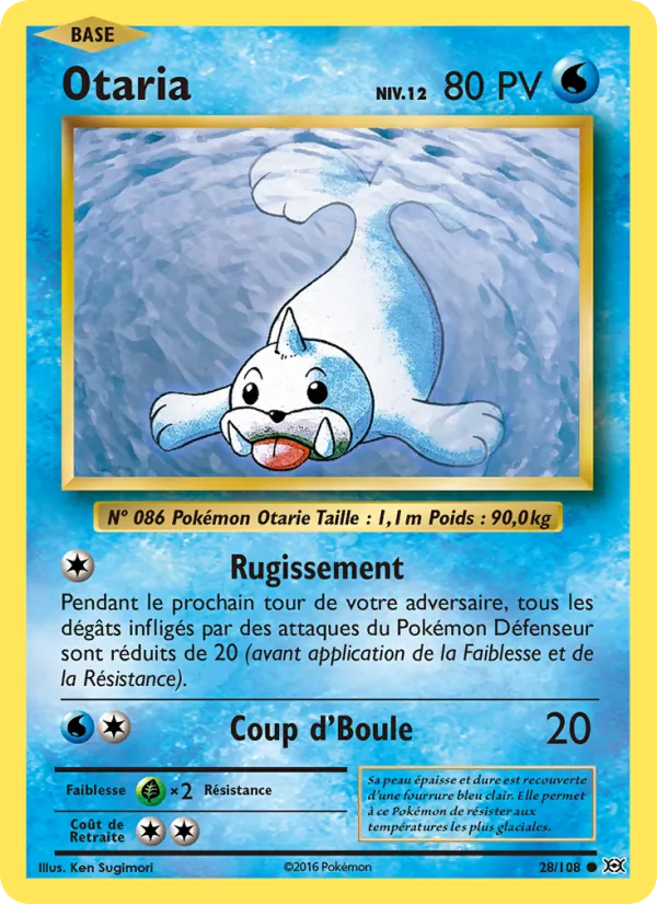 Carte Pokémon Otaria de l'extension Évolutions