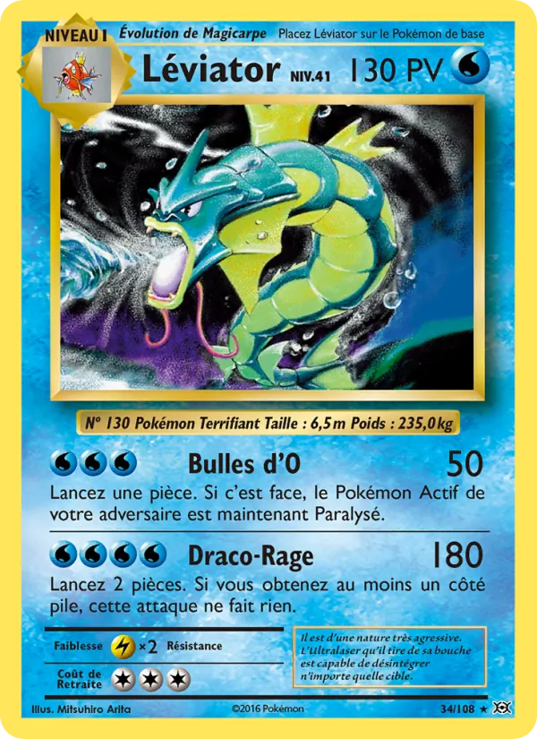 Carte Pokémon Léviator de l'extension Évolutions