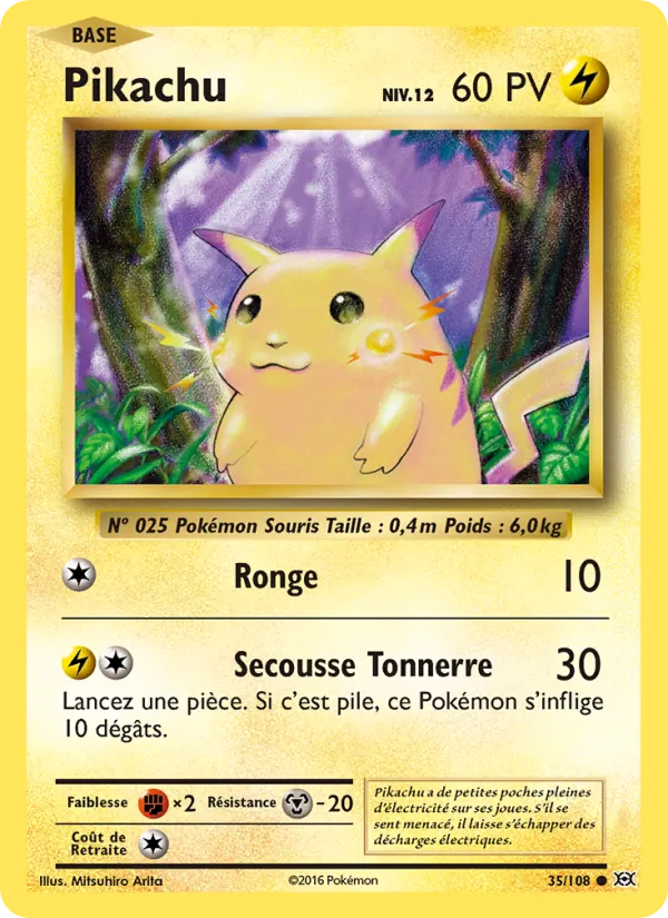 Carte Pokémon Pikachu de l'extension Évolutions