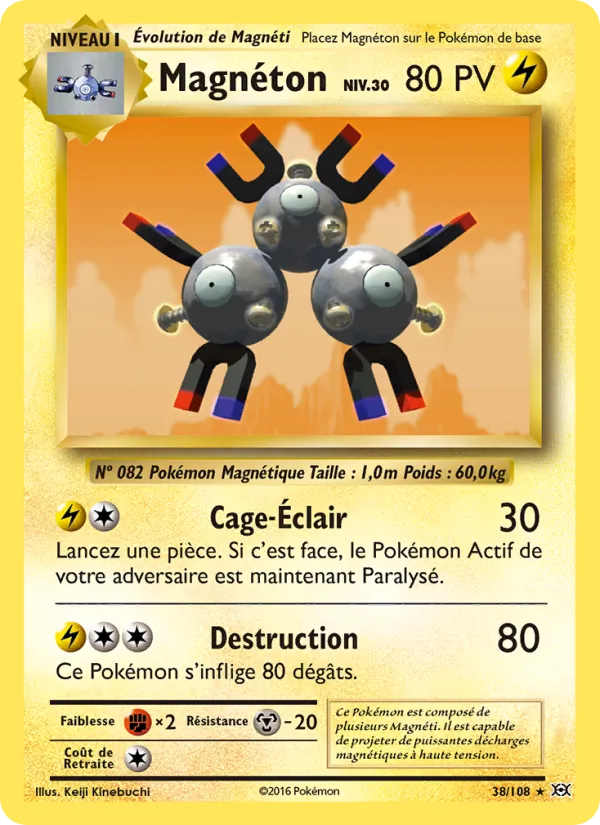 Carte Pokémon Magnéton de l'extension Évolutions