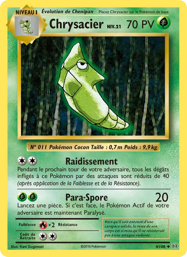 Carte Pokémon Chrysacier de l'extension Évolutions